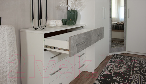 Изображение товара Комод Империал Аврора (белый/ателье светлый)