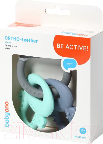 Изображение товара Набор прорезывателей для зубов BabyOno Ortho / 487
