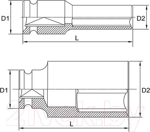 Изображение товара Головка слесарная Toptul KABE2421
