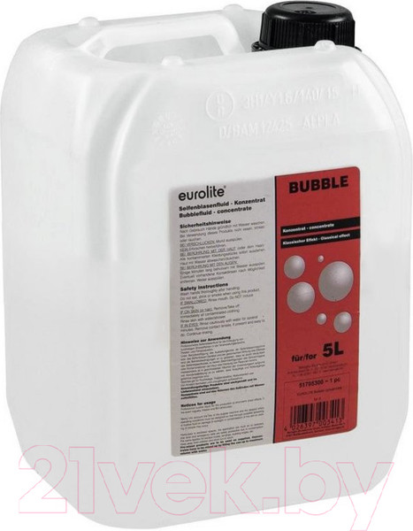 Изображение товара Жидкость для генератора мыльных пузырей Eurolite Bubble Concentrate (5л)