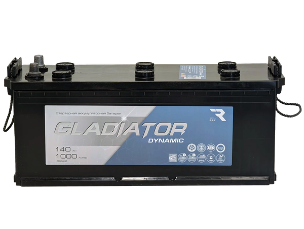 Изображение товара Автомобильный аккумулятор Gladiator Dynamic Евро 3 (140 А/ч)