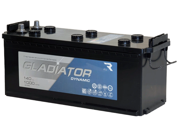 Изображение товара Автомобильный аккумулятор Gladiator Dynamic Рус 4 (140 А/ч)