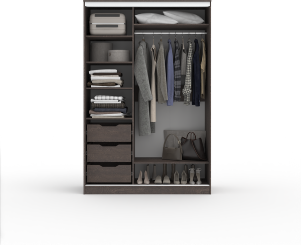 Изображение товара Шкаф-купе Кортекс-мебель Сенатор ШК10 Классика ДСП с зеркалом (береза/дуб сонома)