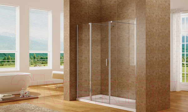 Изображение товара Душевая стенка Aquanet Cinetic / AE12-F-90H190U-CT (прозрачное стекло)