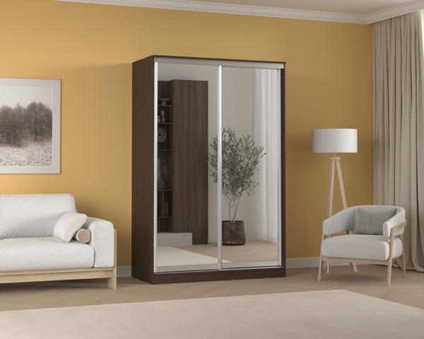 Изображение товара Шкаф-купе Кортекс-мебель Сенатор ШК10 Классика зеркало (венге)