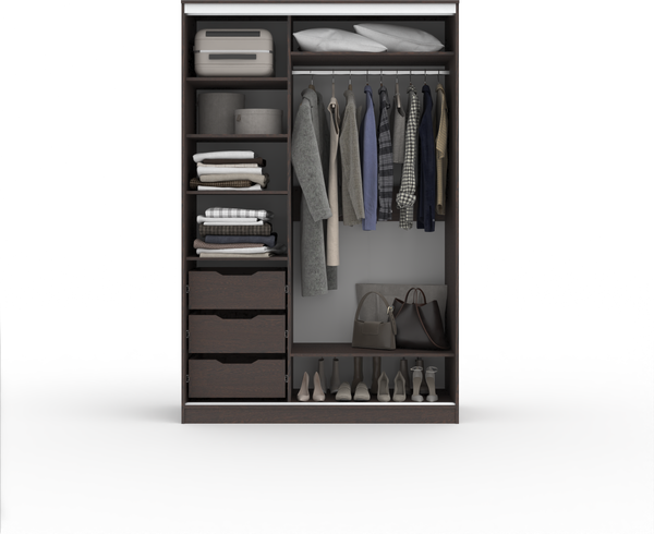 Изображение товара Шкаф-купе Кортекс-мебель Сенатор ШК10 Классика зеркало (венге)