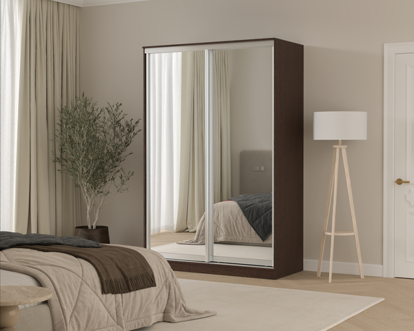 Изображение товара Шкаф-купе Кортекс-мебель Сенатор ШК10 Классика зеркало (венге)