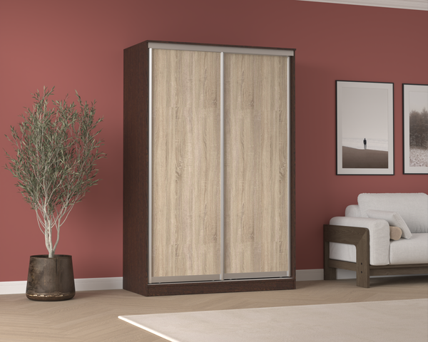 Изображение товара Шкаф-купе Кортекс-мебель Сенатор ШК10-45 Классика ДСП (венге/дуб сонома)