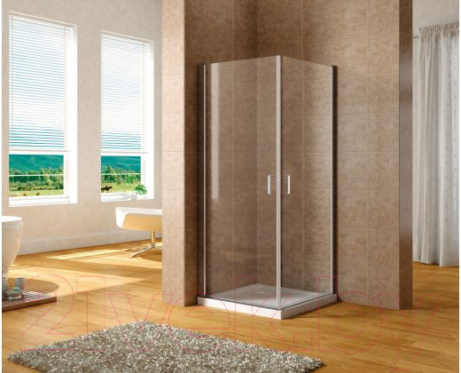 Изображение товара Душевая дверь Aquanet Cinetic 90 / AE12-N-90H190U-CT (прозрачное стекло)