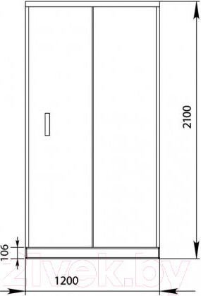 Изображение товара Душевая дверь Aquanet Alfa 120 / NAA6121 (прозрачное стекло)