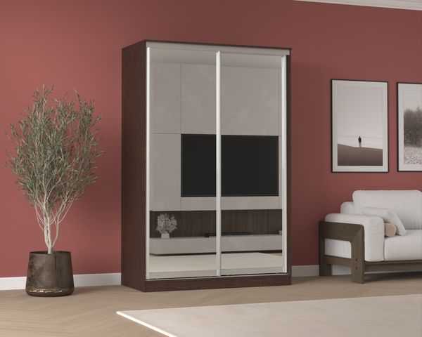 Изображение товара Шкаф-купе Кортекс-мебель Сенатор ШК10-45 Классика зеркало (венге)