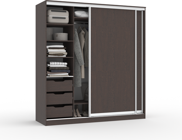 Изображение товара Шкаф-купе Кортекс-мебель Сенатор ШК12 Классика ДСП (венге)