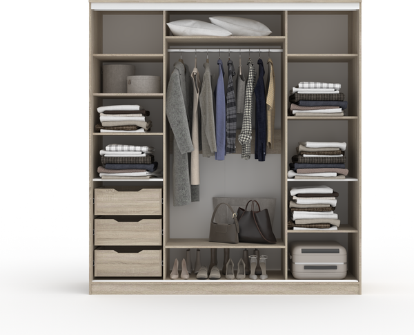 Изображение товара Шкаф-купе Кортекс-мебель Сенатор ШК12 Классика ДСП (дуб сонома)