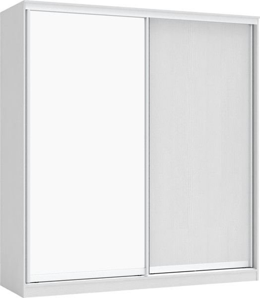 Изображение товара Шкаф-купе Кортекс-мебель Сенатор ШК12 Классика ДСП с зеркалом (белый)