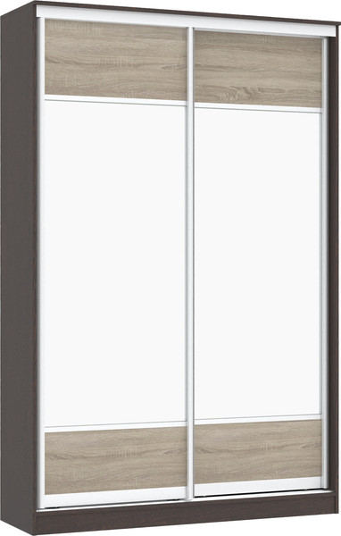 Изображение товара Шкаф-купе Кортекс-мебель Сенатор ШК10-45 Геометрия с зеркалом (венге/дуб сонома)