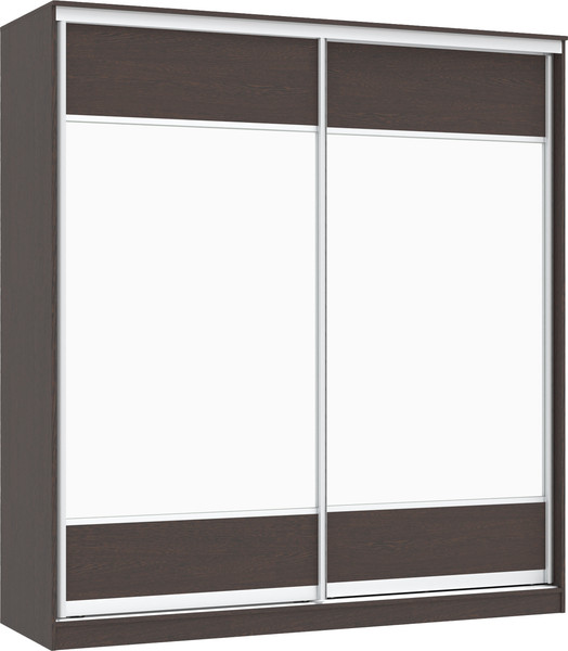 Изображение товара Шкаф-купе Кортекс-мебель Сенатор ШК12 Геометрия ДСП с зеркалом (венге)