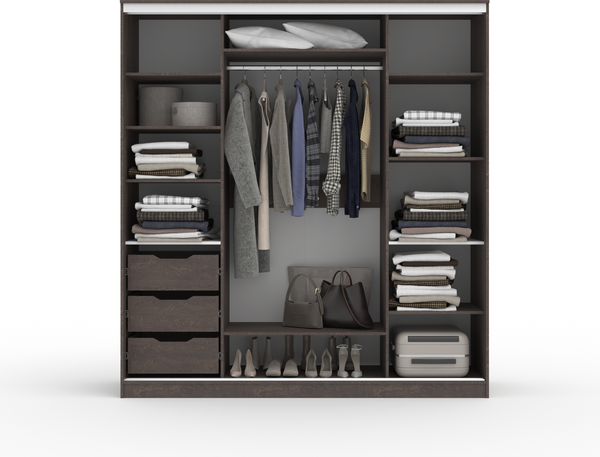 Изображение товара Шкаф-купе Кортекс-мебель Сенатор ШК12 Классика зеркало (береза)