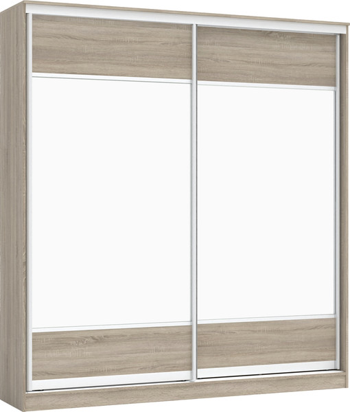 Изображение товара Шкаф-купе Кортекс-мебель Сенатор ШК12-45 Геометрия ДСП с зеркалом (дуб сонома)