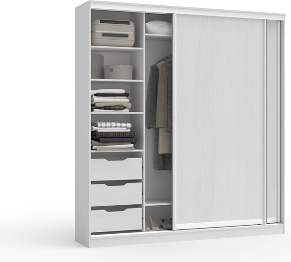 Изображение товара Шкаф-купе Кортекс-мебель Сенатор ШК12-45 Классика ДСП (белый)