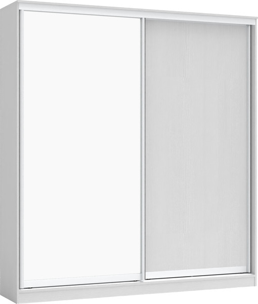 Изображение товара Шкаф-купе Кортекс-мебель Сенатор ШК12-45 Классика ДСП с зеркалом (белый)