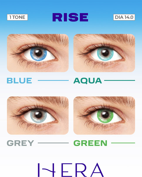 Изображение товара Комплект контактных линз Hera Rise Green Sph-4.50 (2шт)