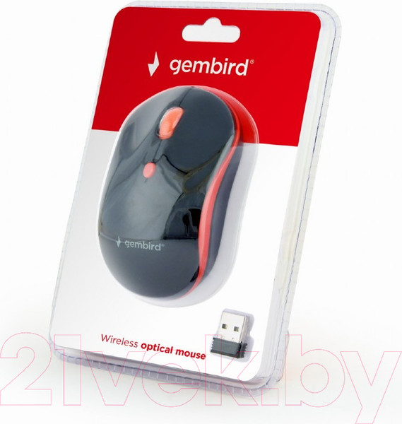 Изображение товара Мышь Gembird MUSW-4B-03-R (черный/красный)