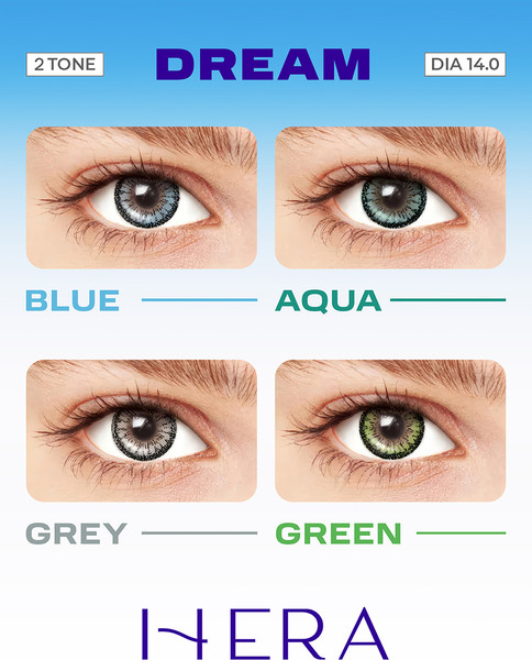 Изображение товара Комплект контактных линз Hera Dream Aqua Sph-0.00 (2шт)