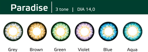 Изображение товара Комплект контактных линз Hera Paradise Green Sph-1.50 (2шт)
