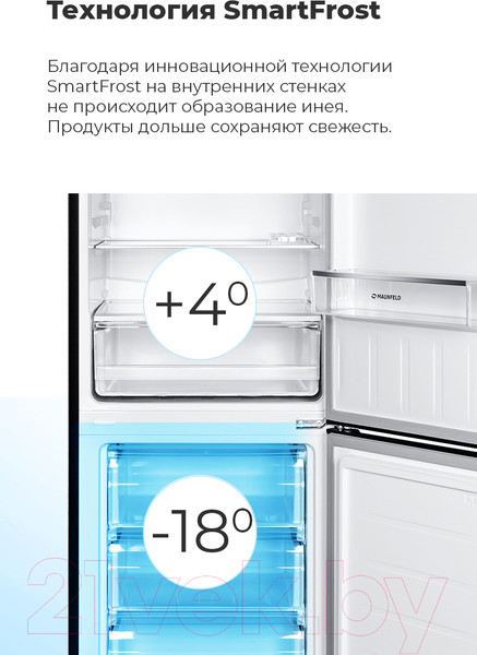 Изображение товара Холодильник с морозильником Maunfeld MFF 176SFSB