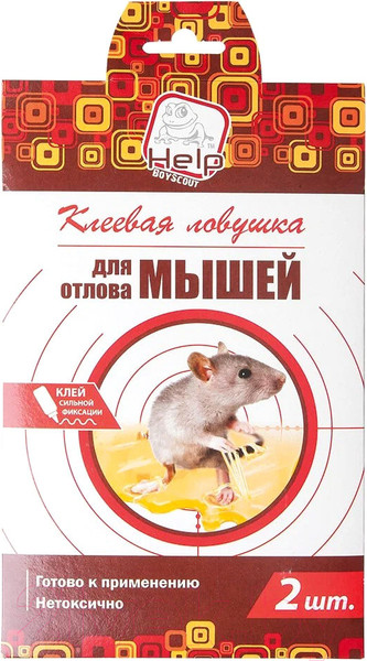 Изображение товара Клеевая ловушка для грызунов Help От мышей / 80260 (2шт)