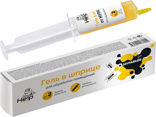 Изображение товара Гель от насекомых Help От муравьев в шприце инсектицидный 80273 (30г)