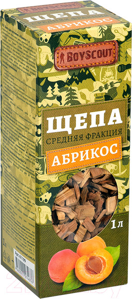 Изображение товара Щепа для копчения Boyscout Абрикос / 61199 (1л)