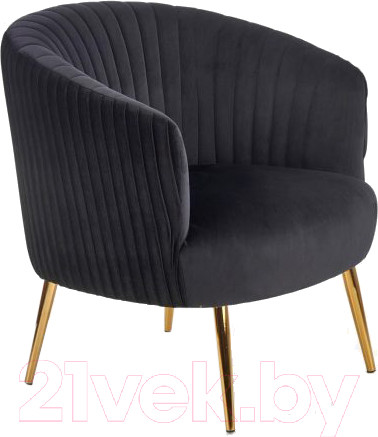 Изображение товара Кресло мягкое Halmar Crown (черный/золото)