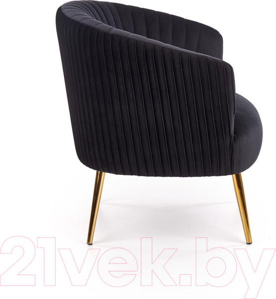 Изображение товара Кресло мягкое Halmar Crown (черный/золото)