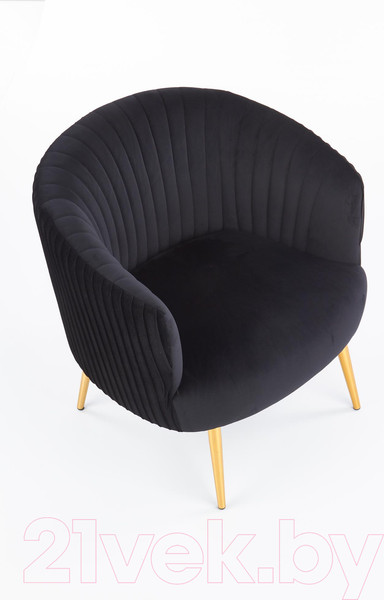Изображение товара Кресло мягкое Halmar Crown (черный/золото)