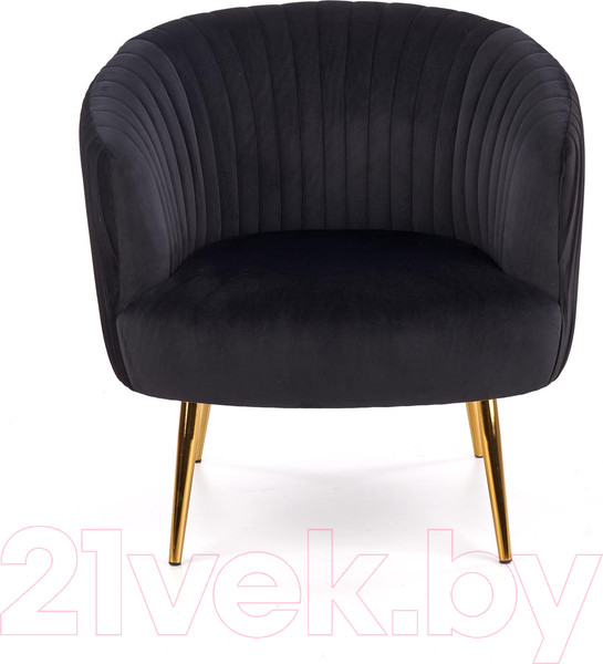 Изображение товара Кресло мягкое Halmar Crown (черный/золото)
