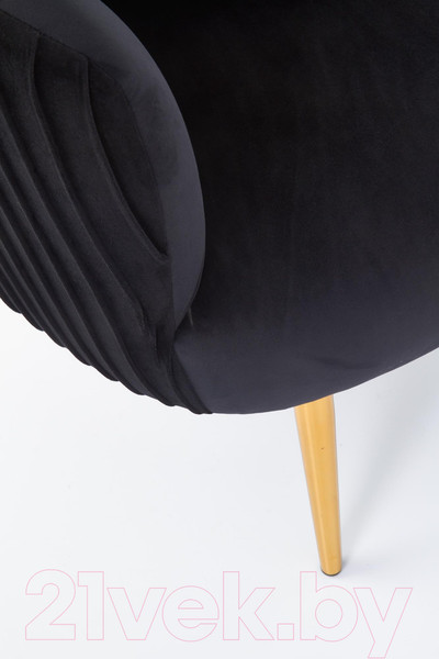 Изображение товара Кресло мягкое Halmar Crown (черный/золото)