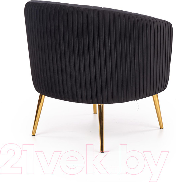 Изображение товара Кресло мягкое Halmar Crown (черный/золото)