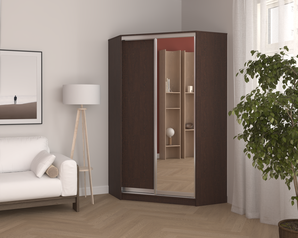 Изображение товара Шкаф-купе Кортекс-мебель Сенатор ШК30 Классика ДСП с зеркалом (венге)