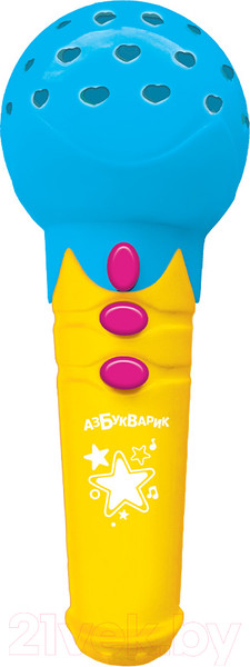 Изображение товара Музыкальная игрушка Азбукварик Песенки для малышей. Микрофончик с огоньками / AZ-2556A (голубой)