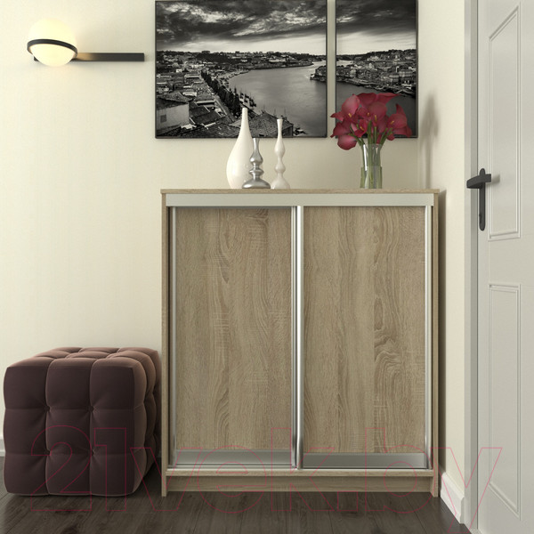 Изображение товара Шкаф для обуви Кортекс-мебель Сенатор ШК41 Классика ДСП (дуб сонома)