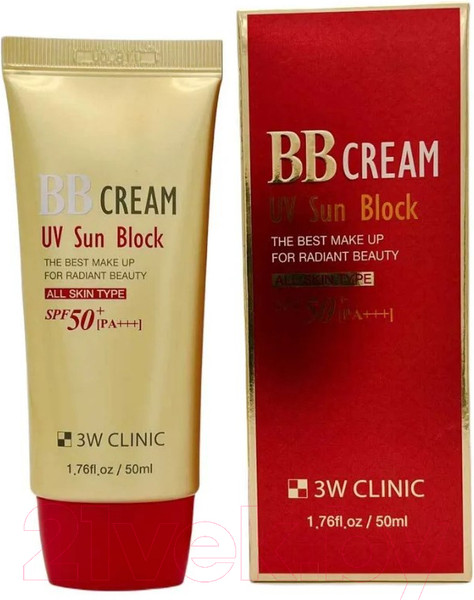 Изображение товара BB-крем 3W Clinic UV Sun Block солнцезащитный (50мл)