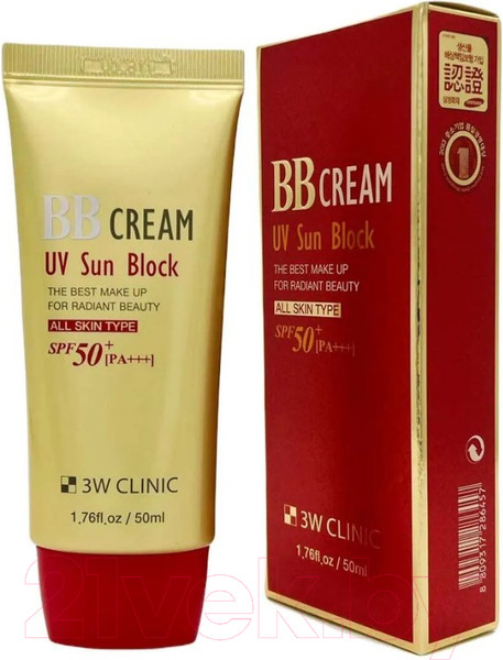 Изображение товара BB-крем 3W Clinic UV Sun Block солнцезащитный (50мл)