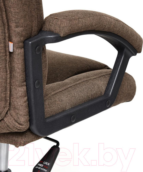 Изображение товара Кресло офисное Tetchair Bergamo ткань (хром/коричневый 3M7-147)