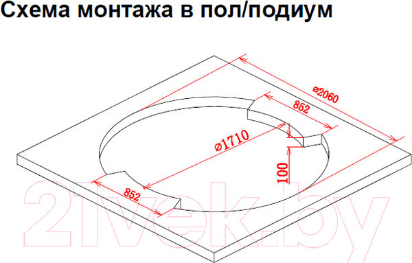 Изображение товара Ванна акриловая Gemy G9060 B (с гидромассажем)