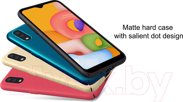 Изображение товара Чехол-накладка Nillkin Super Frosted Shield для Galaxy A01 (золото)
