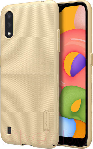 Изображение товара Чехол-накладка Nillkin Super Frosted Shield для Galaxy A01 (золото)