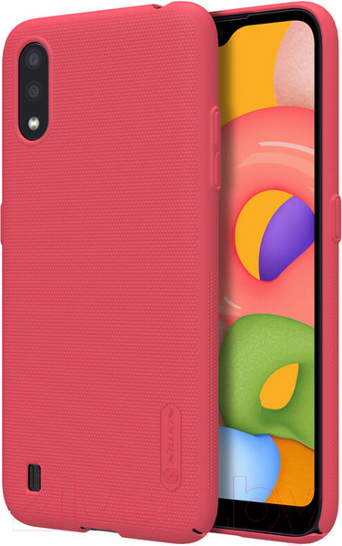 Изображение товара Чехол-накладка Nillkin Super Frosted Shield для Galaxy A01 (красный)