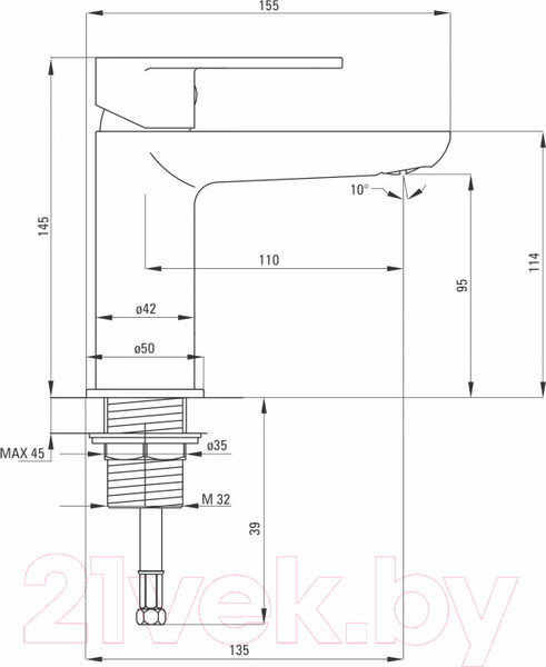 Изображение товара Смеситель Deante Alpinia BGA 020M
