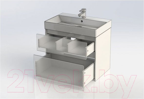 Изображение товара Тумба с умывальником Aquanet Бруклин 70 / 212597